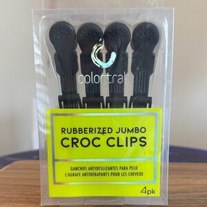 Colortrak Rubberized Jumbo Croc Clips - Black